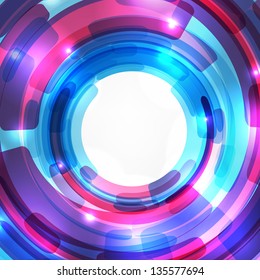 Circle techno tunnel design background