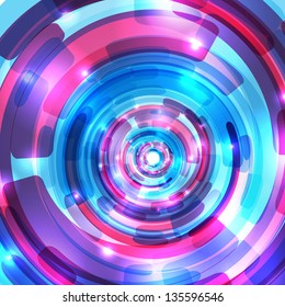 Circle techno tunnel design background