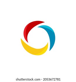 Circle techno vector icon design template