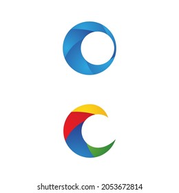 Circle techno vector icon design template