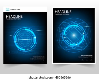 Circle technology abstract business Brochure Leaflet Flyer annual report template design, book cover layout design, abstract business presentation template, a4 size design