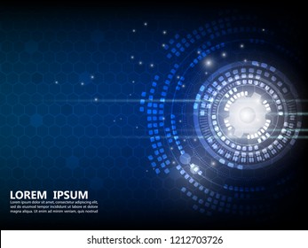 circle technology background. cyber cogwheel concept.