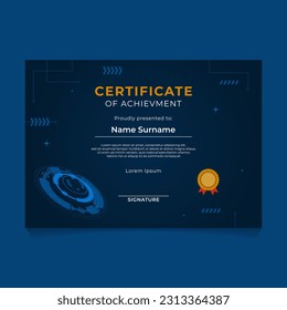 Circle Technology Certificate Template Design
