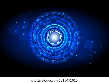 Circle technology, different rings, stacked with spotlights, vector illustration, evolving into greatness.