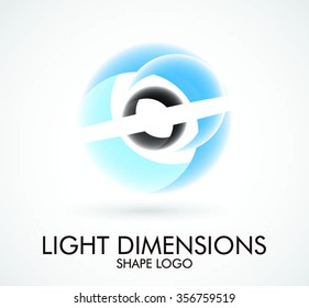 Circle technology digital abstract vector and logo design or template future science business icon of company identity symbol concept