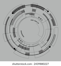 circle technology elements Hi tech,
icon circle. high tech futuristic technology design 