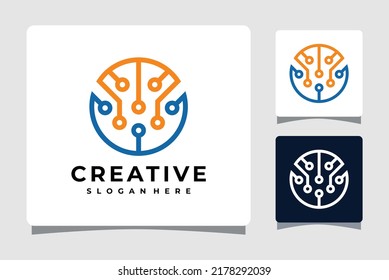 Inspiración de diseño de plantillas de logotipo de tecnología de círculo