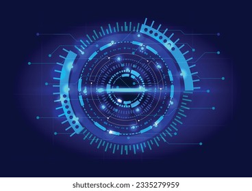 Circle technology, ring creation concept, with the power to evolve into a new world, vector illustration for background design.