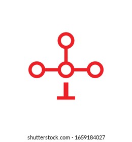 Circle technology vector logo. Abstract business tech icon, logo. Network, internet, computer, tech symbol Stock illustration