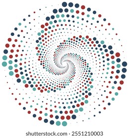 circle template halftone spiral background retro