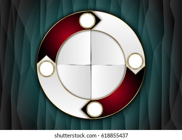 Circle template, circle label blank for design or text.