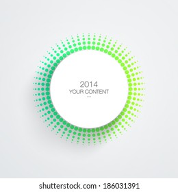Circle text box design with colorful dots eps 10 vector illustration