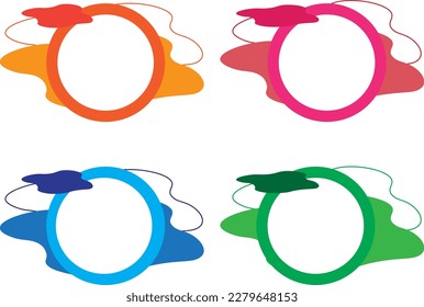 circle text boxes with colorful