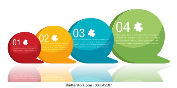 Circle Text Info Graphic Modern Color Vector