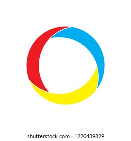 circle with three element for logo or icon