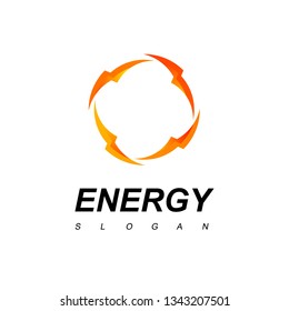 Circle Thunder Bolt, Energy Logo