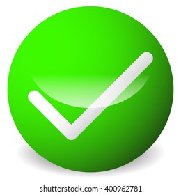 Circle with tick, check mark symbol. Approve, correct, accept, right, validation icon.