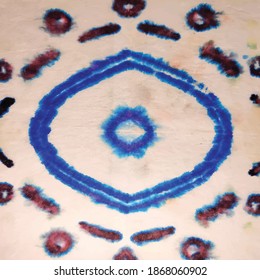 Circle Tie Dye. Blue Vector Tie Dye Shirt. Gradient Fabric Pattern. Blue Circle Tie Die. Tie Dye Stripe Circle. Blue Colorful Print. Vector Dyed Bokeh. Maroon Circle Watercolor. Vector Dyed Background