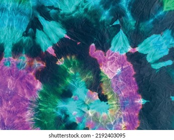 Circle Tie Dye. Vector Rainbow Paint. Vector Dyed Print. Neon Tie Die. Black Brush Art. Gradient 1960s Tie Dye. Hippie Abstract Print. Multi Color Ombre. Blue Watercolor Light. Vector 1960 Watercolor