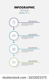 Infografías de línea de tiempo circular Presentaciones de Plantillas y gráficos de conceptos de negocios 4 opciones