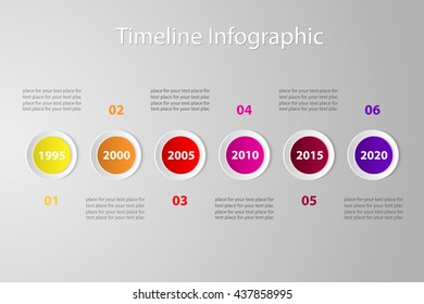 Circle timeline template for diagram, graph, presentation and chart. Business concept with 6 options, parts, steps or processes. 