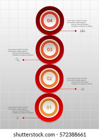Circle timeline template for diagram, graph, presentation and chart. Business concept with 4 options, parts, steps or processes.