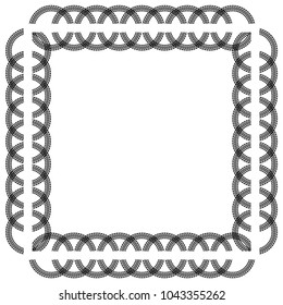 Circle tire track silhouette with sample text and white frame