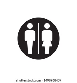 circle toilet icon male and female sign symbol vector