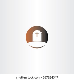circle tomb icon vector sign design