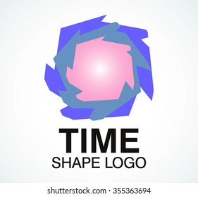 Circle tornado of geometric circular abstract vector and logo design or template vortex business icon of company identity symbol concept