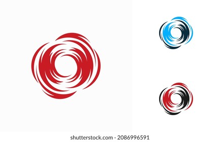 Circle Tornado logo symbol isolated, Abstract Hurricane Logo Symbol, Typhoon vector illustration