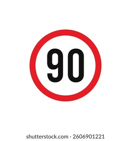 Circle Traffic Sign, Road Sign Vector Template