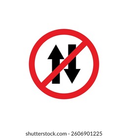 Circle Traffic Sign, Road Sign Vector Template