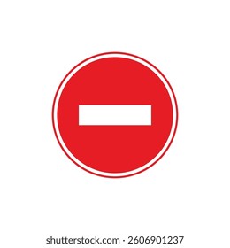 Circle Traffic Sign, Road Sign Vector Template