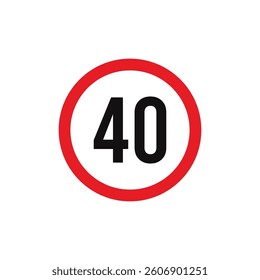 Circle Traffic Sign, Road Sign Vector Template