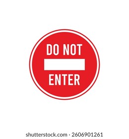 Circle Traffic Sign, Road Sign Vector Template