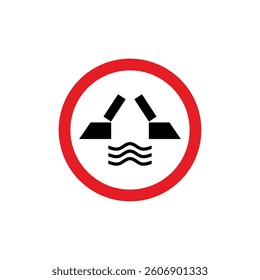 Circle Traffic Sign, Road Sign Vector Template