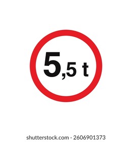 Circle Traffic Sign, Road Sign Vector Template