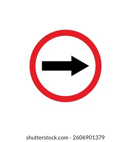 Circle Traffic Sign, Road Sign Vector Template