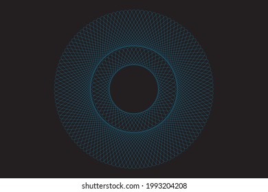 Circle Transform Form mit Linien Blau 