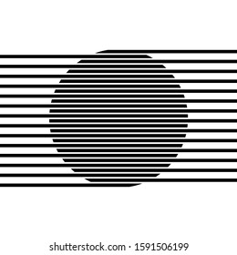 circle with transition lines. monochrome abstract background