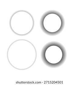 Circular sombras transparentes. Efeito de sombra realista com luz natural e efeito de profundidade.
