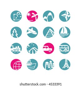 circle travel icons