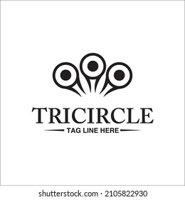 circle tre logo design vector illustration good for business logo