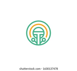 Circle tree Logo Icon Design Element