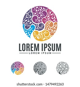 Circle Tree Ornament Set of 4