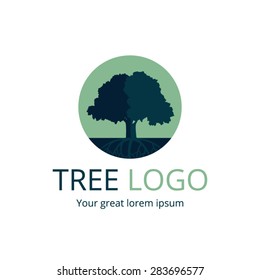  Circle Tree Vector Logo Design