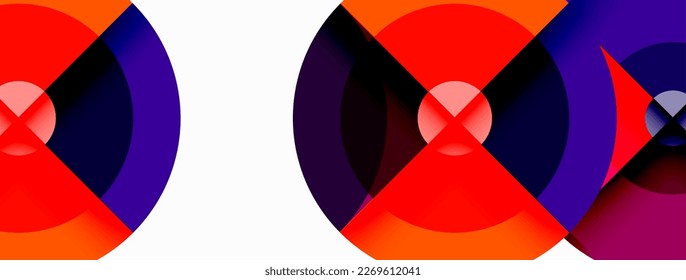 Circle trendy minimal geometric abstract background. Vector Illustration For Wallpaper, Banner, Background, Card, Book Illustration, landing page
