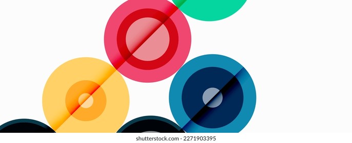 Circle trendy minimal geometric abstract background. Vector Illustration For Wallpaper, Banner, Background, Card, Book Illustration, landing page