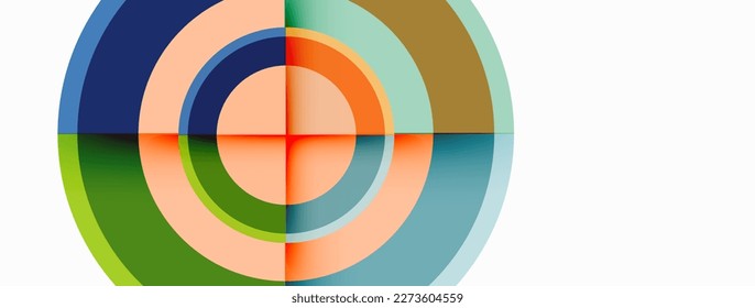 Circle trendy minimal geometric abstract background. Vector Illustration For Wallpaper, Banner, Background, Card, Book Illustration, landing page